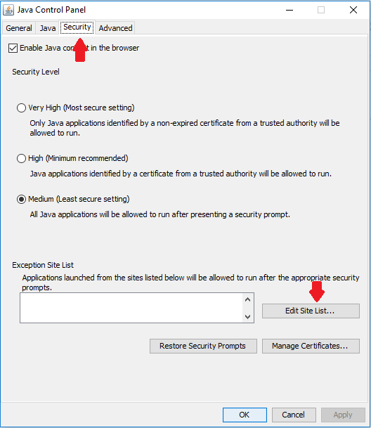 How to add a Java Exception for IPMI / DRAC