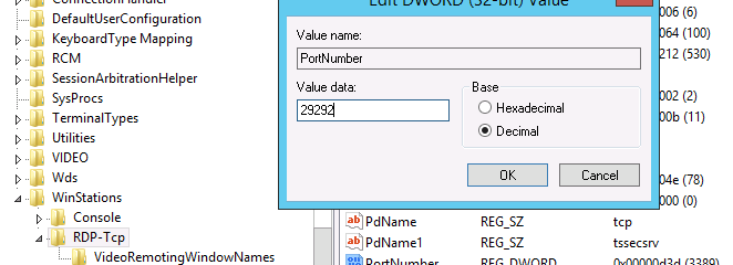 how to change port numbers on em client